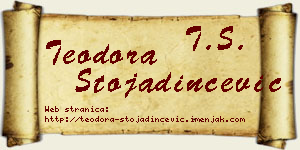 Teodora Stojadinčević vizit kartica